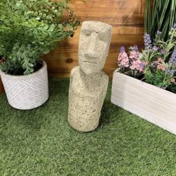 stone Garden Easter Island Head/ Moai/ Tiki Concrete Ornament - thumbnail 3