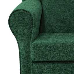 Emerald Green High Back Armchair Retro Swirl Fontana Fabric, Made To Order - thumbnail 3