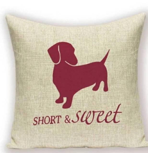 Cute Dachshund Cushion Cover Sausage Dog Christmas Gift Present Stocking Filler Puppy Birthday Secret Santa