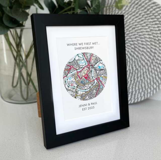 Personalised Custom Made UK Map Print Os Maps Homeowner House Warming Gift Framed Art Wall Decor Detailed - image 1