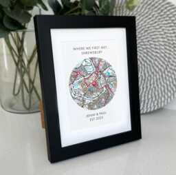 Personalised Custom Made UK Map Print Os Maps Homeowner House Warming Gift Framed Art Wall Decor Detailed - thumbnail 1