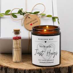 No Words Just Hugs Candle Thoughtful Gift Soy Scented Friend Family Colleague Work Hug/Get Well Soon Sympathy