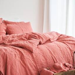 Canyon Clay Linen Duvet Cover European Bedding, King & Queen - thumbnail 3