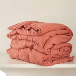 Canyon Clay Linen Duvet Cover European Bedding, King & Queen - thumbnail 2