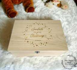 Baby Christening Keepsake Box - thumbnail 1