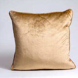 Gold Velvet Pillow Cover, Silk Accent Pillow, Handmade 22x22