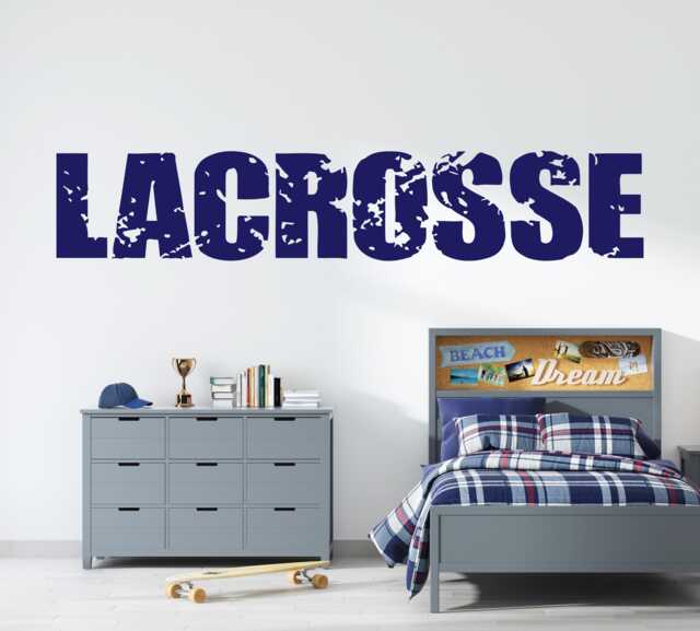 Custom Name Lacrosse Wall Decal Sticks Sticker 1031 - image 1