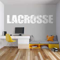 Custom Name Lacrosse Wall Decal Sticks Sticker 1031 - thumbnail 2