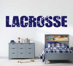 Custom Name Lacrosse Wall Decal Sticks Sticker 1031 - thumbnail 1