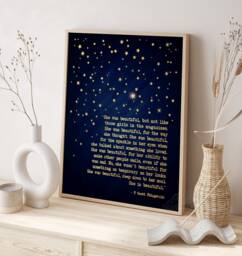 F Scott Fitzgerald Quote Print Gold Foil Literary Art, Romantic Gift - thumbnail 1