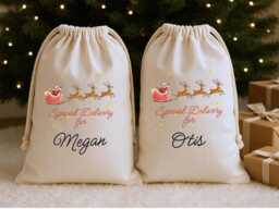 Custom Name Christmas Sacks & Stockings, Gift Bag, Bag With , Holiday Family Xmas Sack, Stocking Sack - thumbnail 1