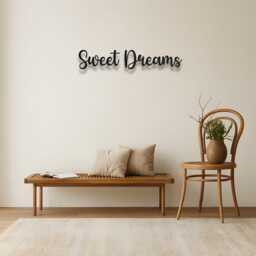 Sweet Dreams Metal Wall Art - Sign Bedroom Above Bed Decor, Decor Over The - thumbnail 1