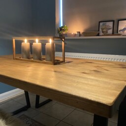 Rustic Industrial Handmade Dining Table - thumbnail 3