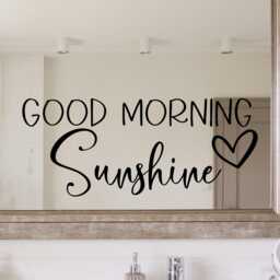 Good Morning Sunshine Wall Decal - Mirror Hello Decal Decor- Beautiful - thumbnail 3