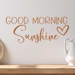 Good Morning Sunshine Wall Decal - Mirror Hello Decal Decor- Beautiful - thumbnail 2