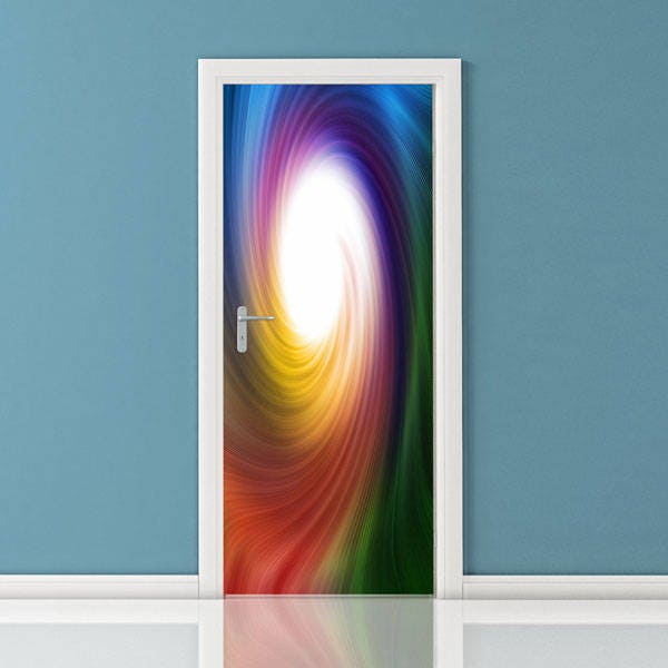 Abstract Wall Decal, Door Wallpaper, Sticker, Mural, Art, Bedroom Living Room Home Decor, Covering - image 1