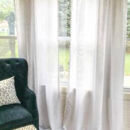 Pom Sheer Curtain Rainbow Tassel Decor - thumbnail 2