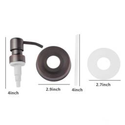 100 Packs Bronze 304 Stainless Steel Diy Mason Jar Lid Liquid Soap Dispenser Kit With Tube & Collar No Jars - thumbnail 3