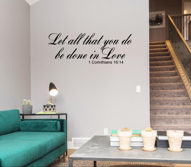 Love 1 Corinthians 1614 Vinyl Wall Decal, Religious Decor - image 1