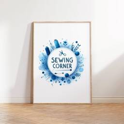 Craft Room Decor - Set Of 3 Posters - Watercolour Print Sewing Picture Gift Sew Lover Birthday Gifts - thumbnail 3