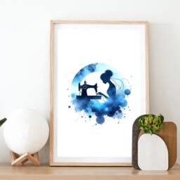 Craft Room Decor - Set Of 3 Posters - Watercolour Print Sewing Picture Gift Sew Lover Birthday Gifts - thumbnail 2