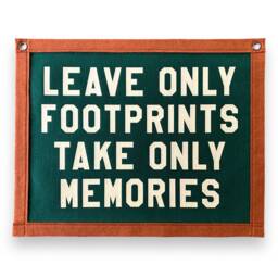 "Travel Felt Pennant Banner - ""Leave Only Footprints" - thumbnail 2