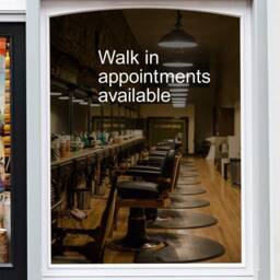 Walk in Appointments Available Shop Window Sticker Barber Hairdresser Nail Bar Salon Decal Display - thumbnail 2