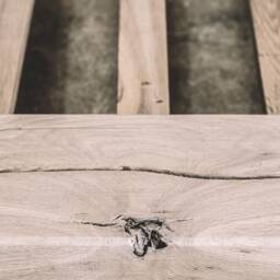 Handmade Oak Bed Frame, Rustic Industrial Bedroom Furniture - thumbnail 2