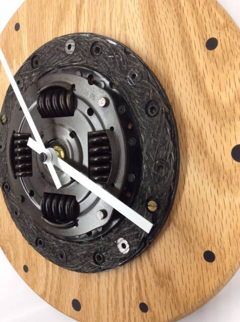 Wooden Wall Clock, Industrial Steampunk Quirky - image 1