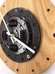 Wooden Wall Clock, Industrial Steampunk Quirky - thumbnail 1