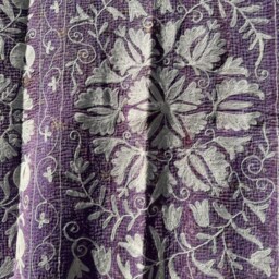 Suzani Embroidered Vintage Kantha Quilt - Hand Dyed Cotton Throw - thumbnail 3