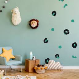 Leopard Print Wall Decals Irregular Spots, Nursery Decor - thumbnail 2