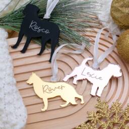 Dog Christmas Tree Bauble Personalised Ornaments For Dogs, Present Stockings For Christmasdog - thumbnail 1