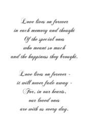 Love Lives On Forever Poem, Funeral Missing You, Bereavement, Rainbow, Heaven Print, A Letter To My Family, Grief Deceased - thumbnail 1