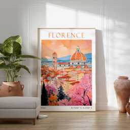 Florence Travel Print, Poster, Italy Wall Art, Italian Decor, Gift, Cathedral Art - thumbnail 3