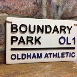 Oldham Athletic-Boundary Park-Football Wall Sign-Football Plaque-Football Gifts-Christmas Gifts For Him-Home Bar Signs-Man Cave Decor - thumbnail 3