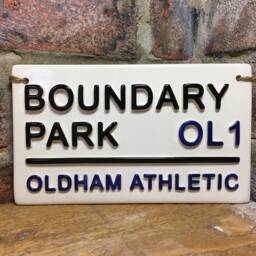 Oldham Athletic-Boundary Park-Football Wall Sign-Football Plaque-Football Gifts-Christmas Gifts For Him-Home Bar Signs-Man Cave Decor - thumbnail 2
