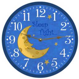 Elegant Baby Clock With Moon - Adorable Nursery Accent - thumbnail 2