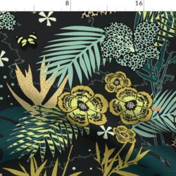 Animal Print Curtain Panel - Tropical Rainforest Jungle Toucan Yellow Mint Exotic Custom By Kimsa - thumbnail 4