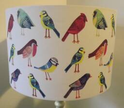 Funky Birds Lampshade Retro Kids Room Light Shade - thumbnail 1