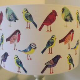 Funky Birds Lampshade Retro Kids Room Light Shade - thumbnail 4