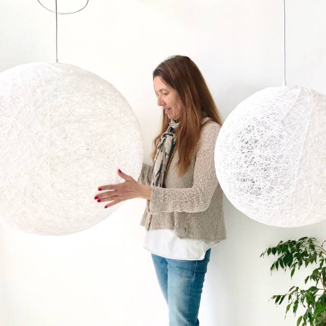 Large Globe Pendant Light, Globe Lamp, Modern Hanging Light Plug In, Lamps, Ceiling Swag Lamp in - Sphere - image 1