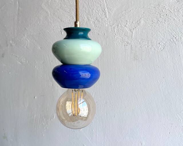 Pendant Ceramic Lamp, Hanging Lampshade, Handmade Design, Contemporary Artwork Creation, Unique Light Fixture Gift - image 1