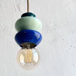 Pendant Ceramic Lamp, Hanging Lampshade, Handmade Design, Contemporary Artwork Creation, Unique Light Fixture Gift - thumbnail 3