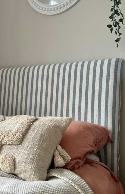 Bespoke Headboard Cover - Candy Stripe Multi Colours - image 1