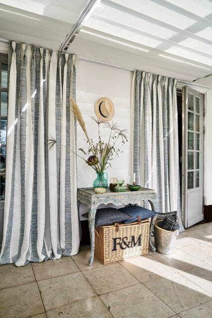 Albertville Fabric Curtain Linen By The Meter Decorative Sheer Woven 3 Colors Fabric Jab - image 1