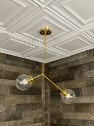 Doux 2 Light 6In Globe Semi Flush Kitchen Living Room Chandelier