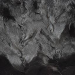 Real Fox Fur Blanket Throw Black Color, Home Warmer - thumbnail 3