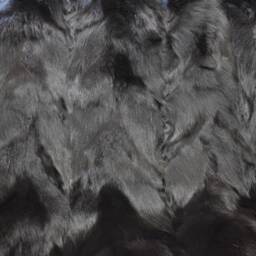 Real Fox Fur Blanket Throw Black Color, Home Warmer - thumbnail 4