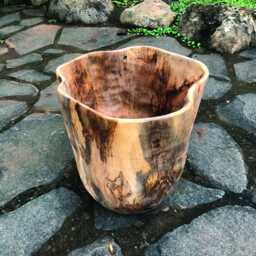 Rustic Teak Root House Plant Pot Holder Bowl 28cm - thumbnail 3